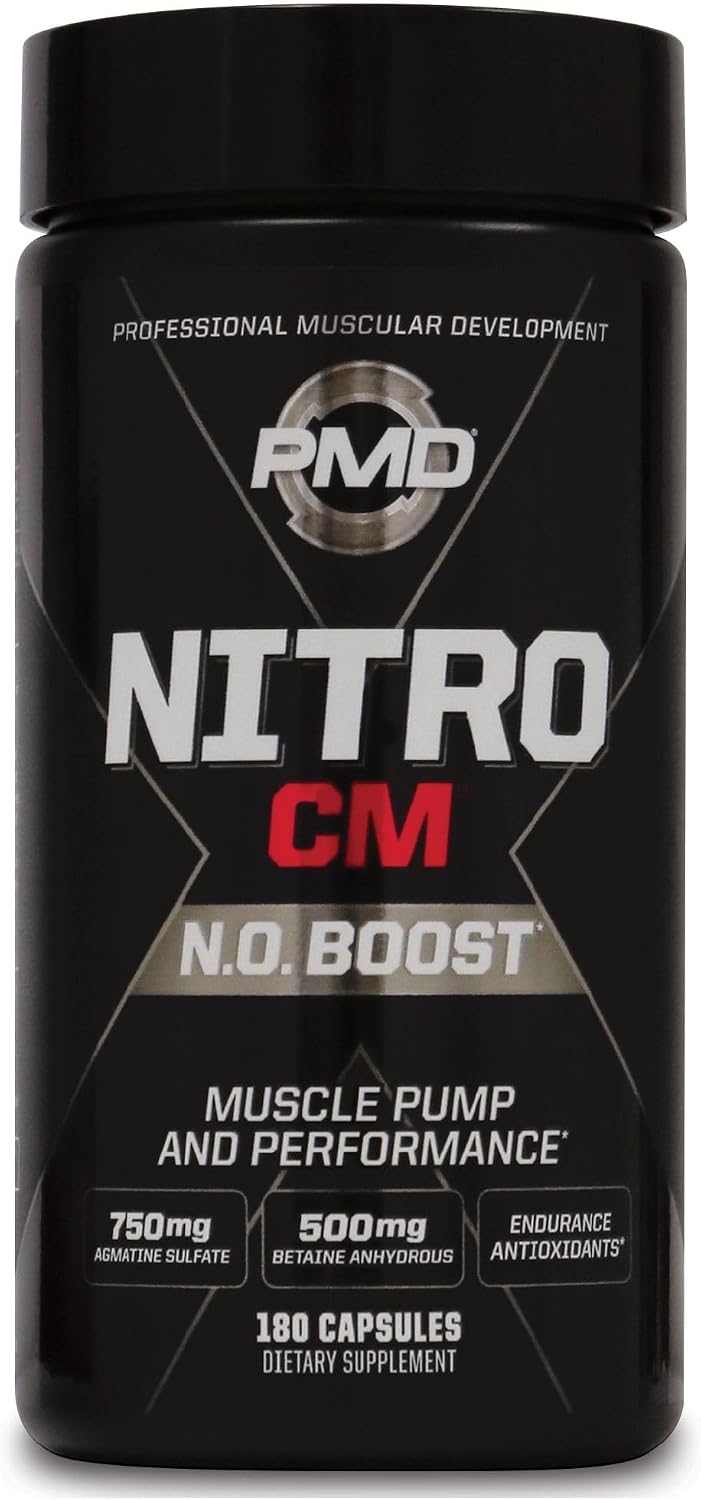 PMD Sports Nitro CM Nitric Oxide with Agmatine Supplement - 180 Capsules