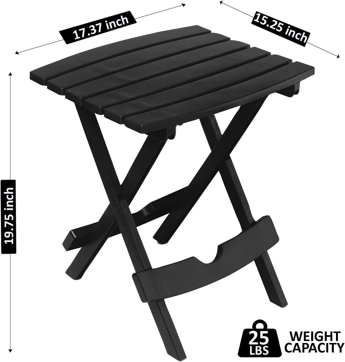 Adams Quik-Fold® Side Table - Black