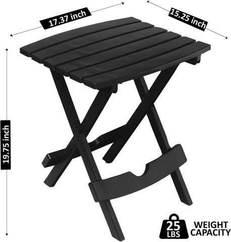 Adams Quik-Fold® Side Table - Black