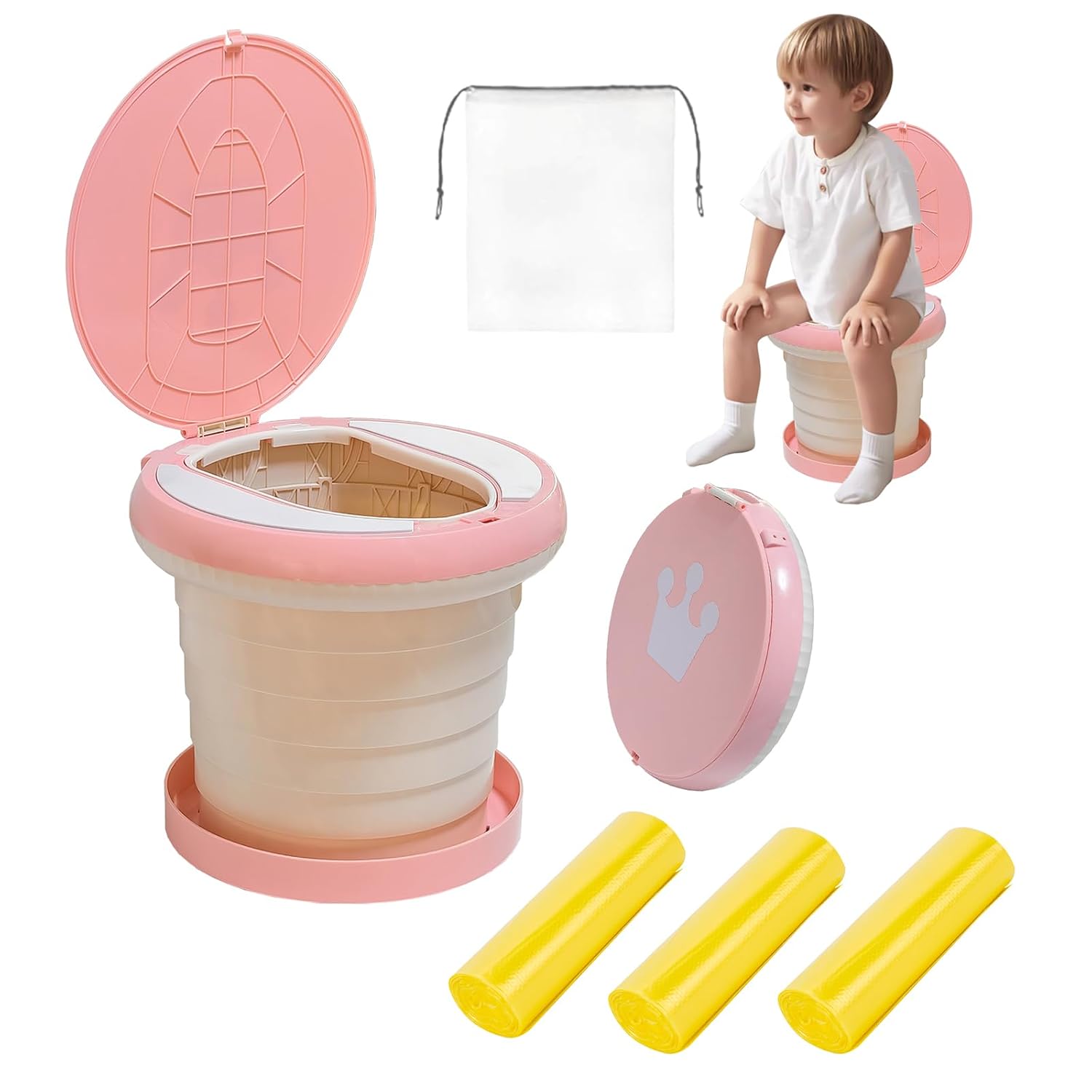 Portable Potty for Toddler,Travel Potty Seat for Toddler,Travel Toilet Kids