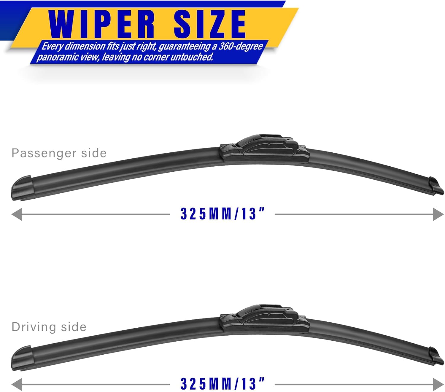13" 13" Front Wipers Fits Alfa Romeo Spider 1969-1970 Wiper Blades