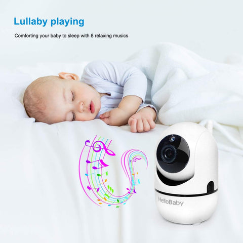 HelloBaby Baby Monitor with 2 Cameras and Audio, No WiFi, 3.2" Screen