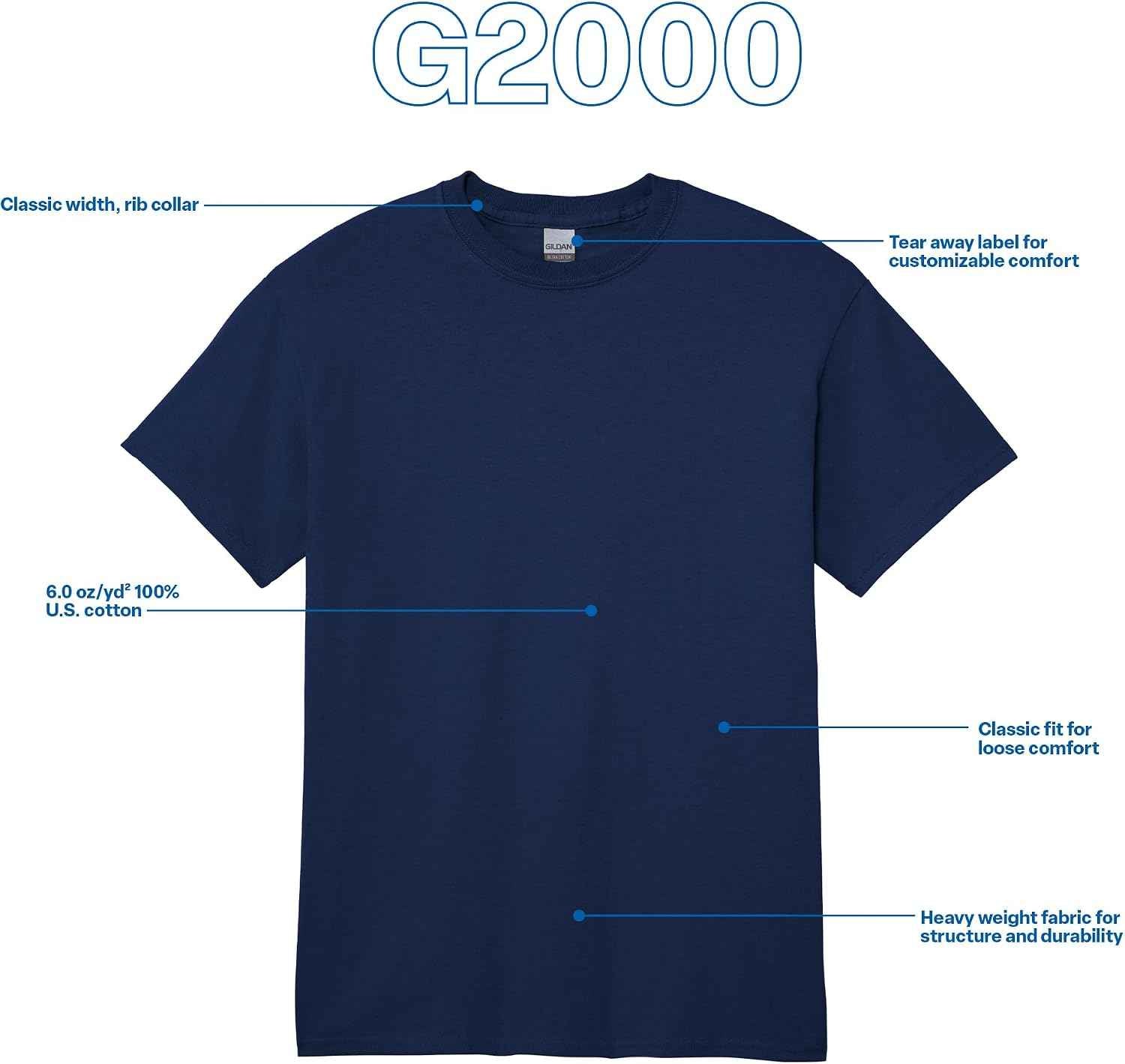Gildan Adult Ultra Cotton T-Shirt, Style G2000, Multipack