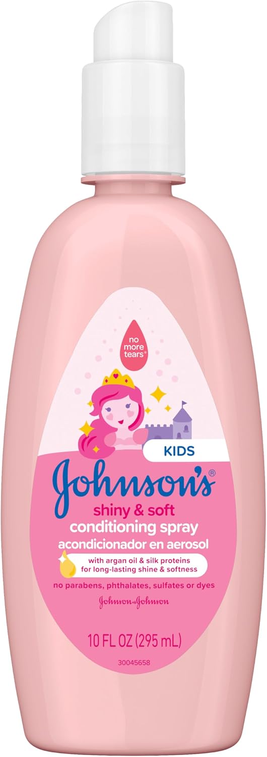 Johnson's Kids Shiny & Soft Hair Conditioning Spray, 10 fl oz