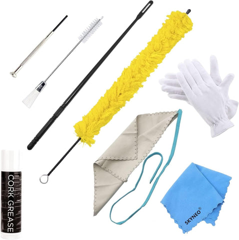 8 Pieces Yellow Flute Cleaning Kit, Flute Swab