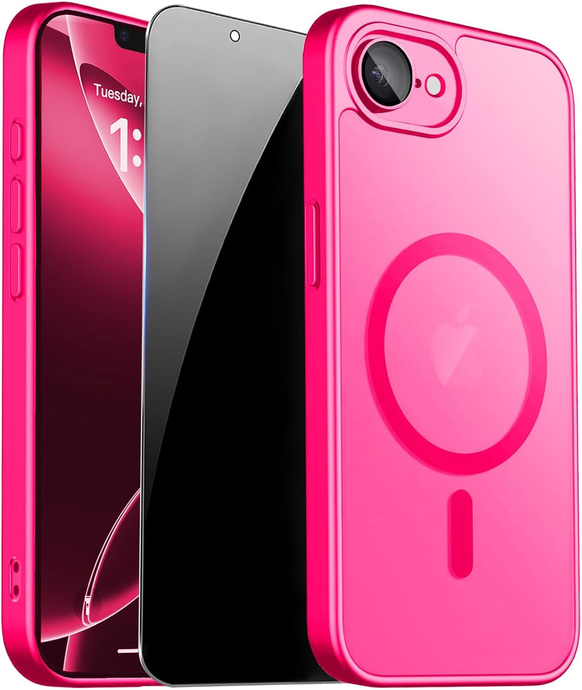Magnetic for iPhone 17e Case & iPhone 16e Case, Hot Pink