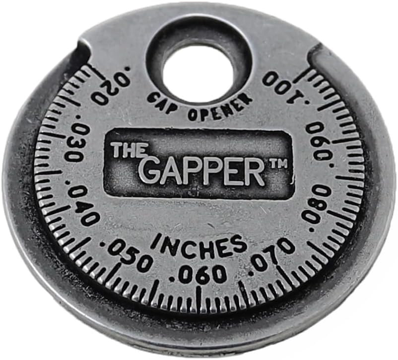 CTA Tools 3235 Spark Plug Gapper: Coin-Style Spark Plug Gap Tool, 0.020"–0.100" Measurement Range, Plated Steel, Quick-Check Reference Tool