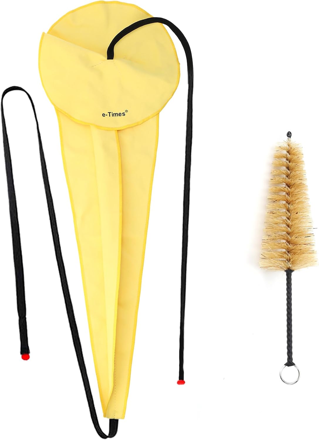 Saxophone Cleaning Cloth Kit, for Alto Tenor Soprano Sax and Other Wind & Woodwind Instruments, Including 1 * Cleaning Cloth and 1 * Mouthpiece Brush