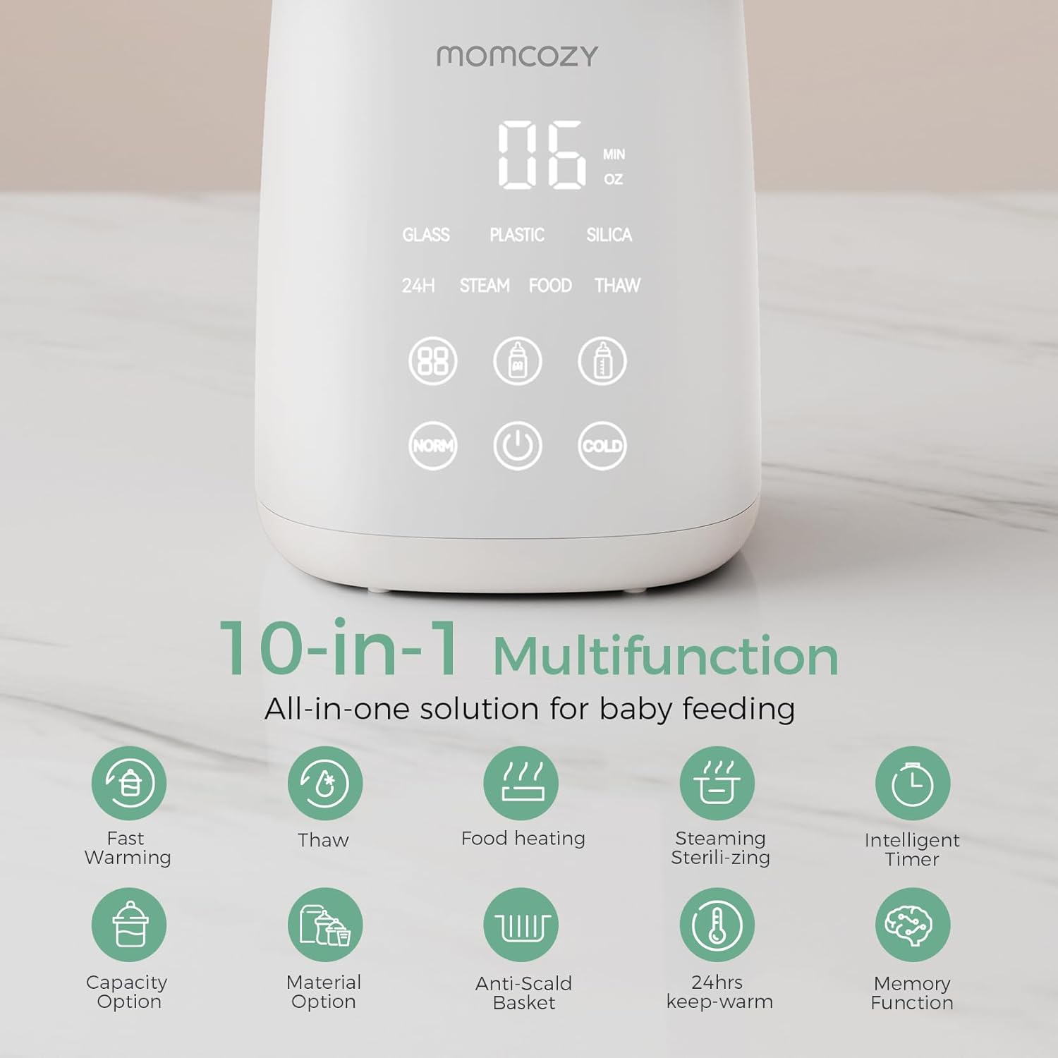 Momcozy Bottle Warmer for Baby, Fast Heating Breastmilk for All Bottles