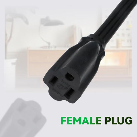 EP 3 Ft Heavy Duty Appliance Extension Cord 14 AWG 3-Prong Flat Plug, Black