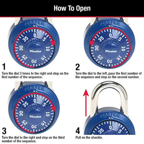 Master Lock Combination Padlock, Locker Lock, for Gym and School 1530DCM