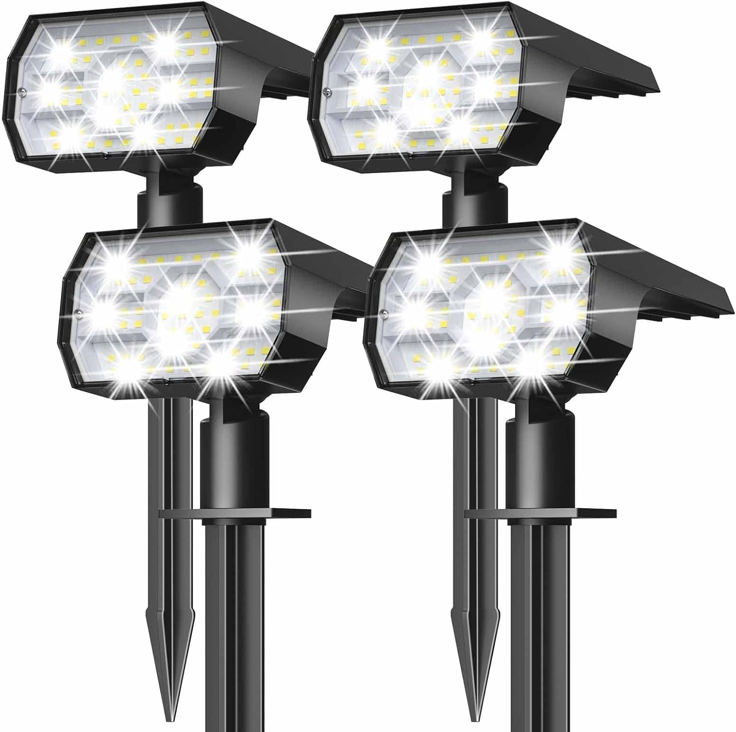NYMPHY Solar Lights Outdoor Waterproof - 4 Pack (Cool White)