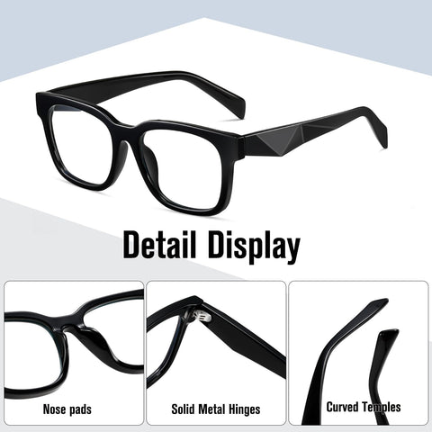 kimorn Blue Light Glasses for Women Men, Square UV Protection Frames