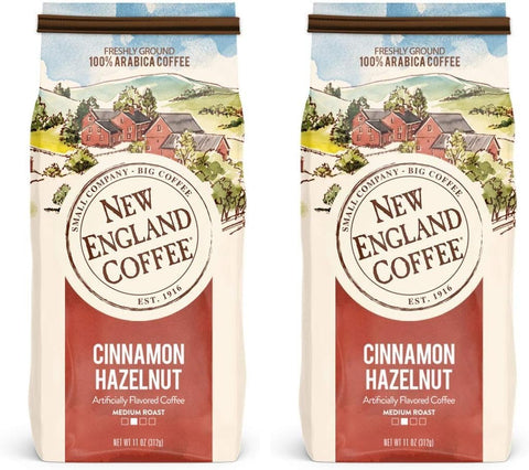 New England Coffee Hazelnut Crème Ground Coffee 11oz (Pack of 6)