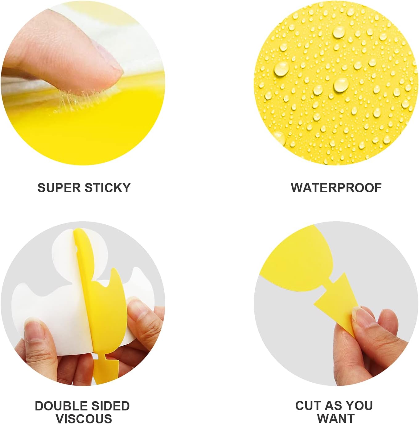 Gideal 24-Pack Dual-Sided Yellow Sticky Traps for Indoor/Outdoor Use, Gnat Trap for Flying Plant Insect Such as Fungus Gnats, Whiteflies, Aphids, Fruit Fly, Leafminers, etc - Cute Shapes