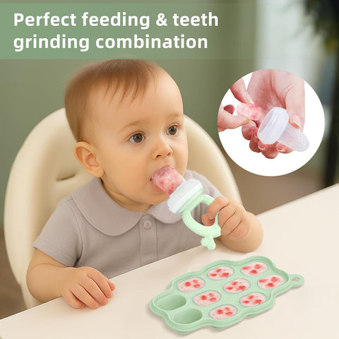 16PCS Silicone Baby Feeding Set, All-in-One for Starting Solids