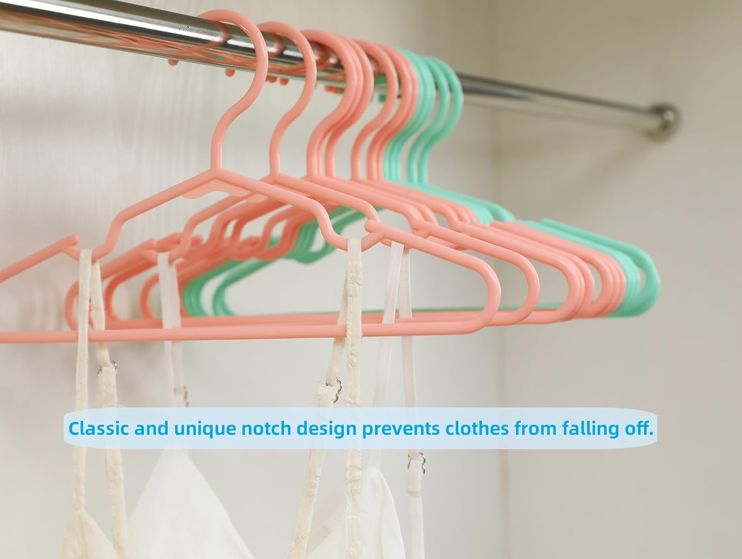 20 Pack White Baby Nursery Closet Hangers,Kids Plastic Hangers,Non-Slip Laundry Infant Pant & Coat Hangers for Newborn Clothes,Ultra-Thin Child Clothes Hangers for Girls Boys Toddler Kids