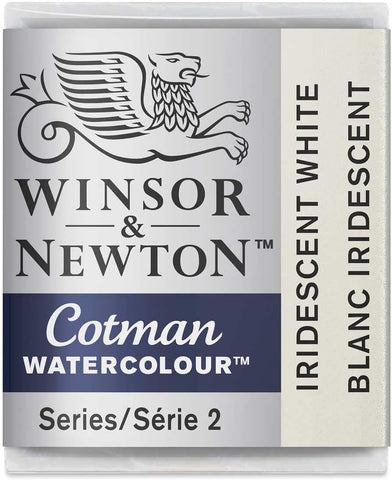 Winsor & Newton Cotman Watercolor Paint, Half Pan Metallic Iridescent White