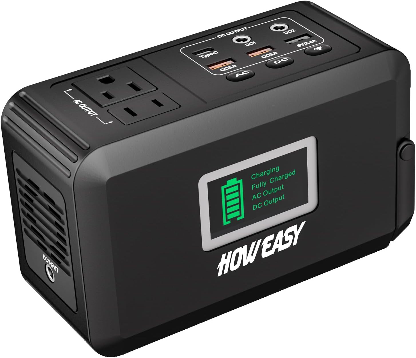 HOWEASY Portable Power Station 120W, 24000mAh Camping Solar Generator