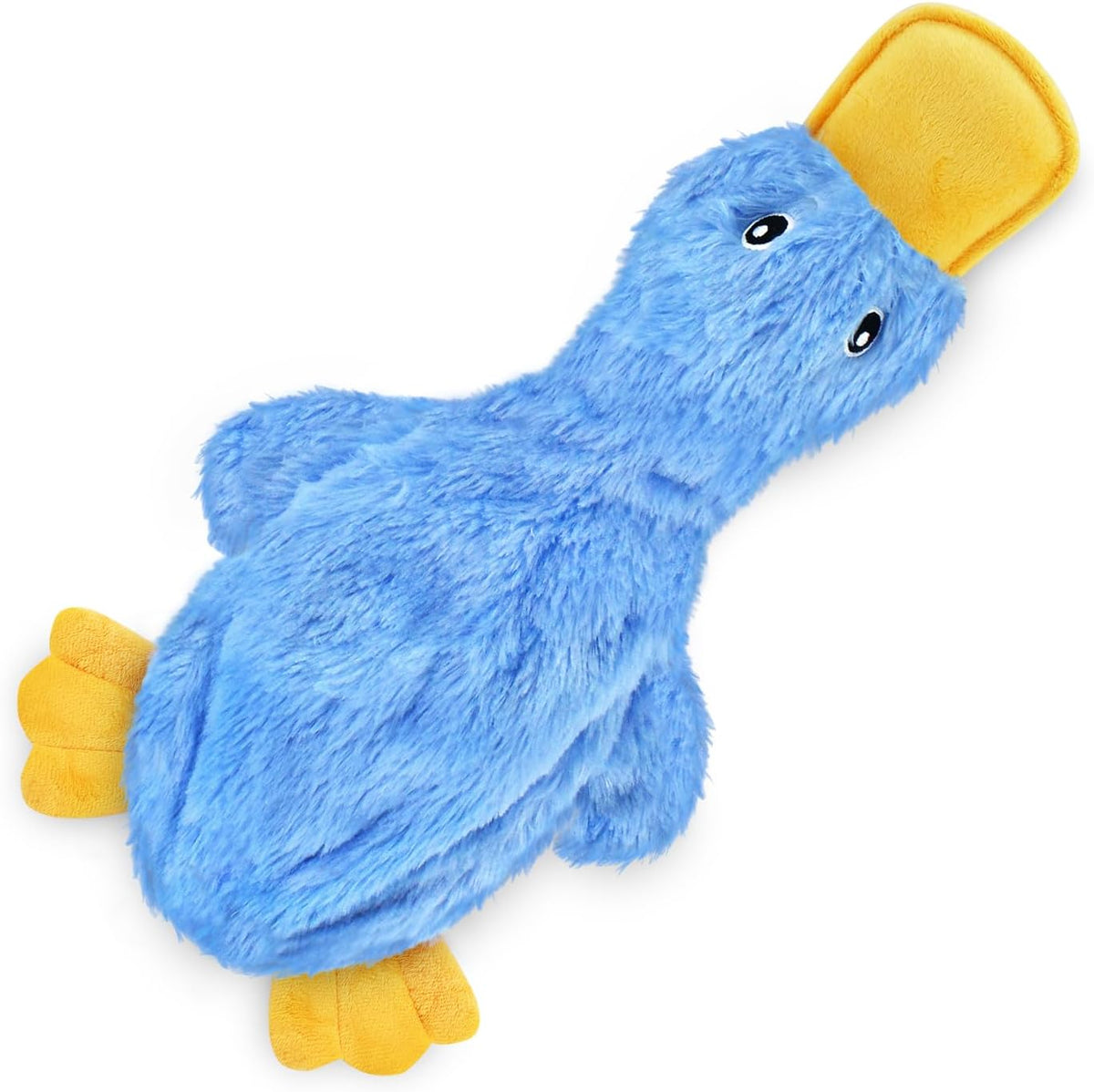 Best Pet Supplies Interactive Squeaky Dog Toy - Crinkle Duck, Blue