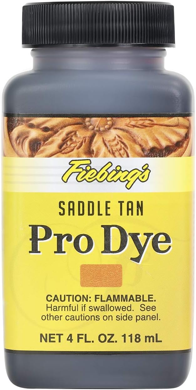Fiebing's Pro Dye Leather Dye (4 Fl Oz) - Alcohol-Based, Penetrating, Permanent Dye for Shoes, Belts, Furniture - Vivid Color, Superior Color Fastness