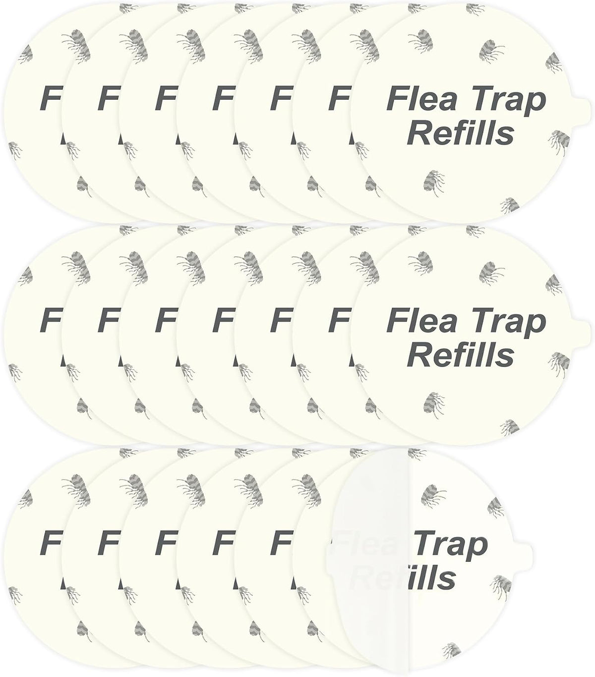 Dichroma Flea Trap Sticky Pads Refills, 7.1" Refill Discs, 20 Pack