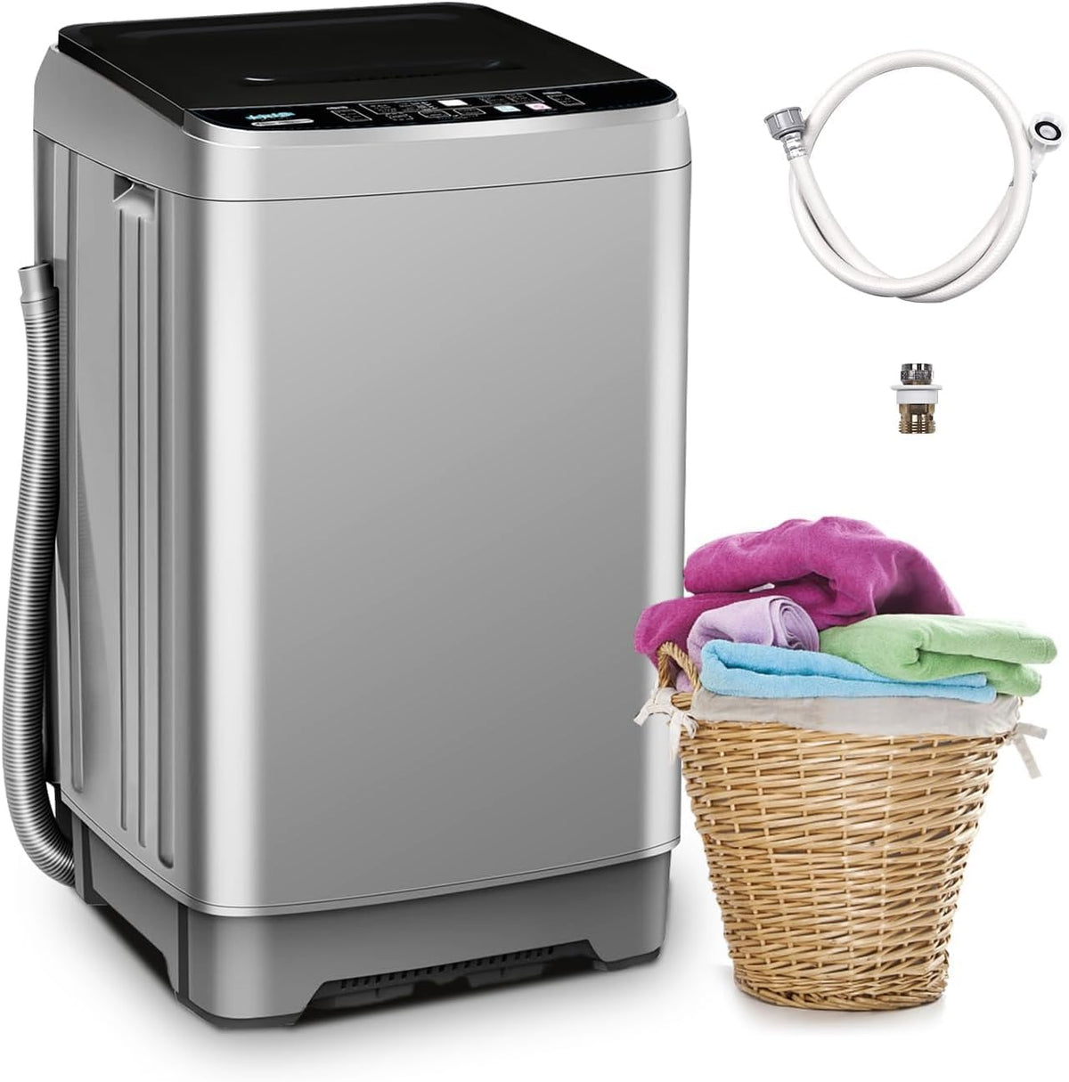 Portable Washing Machine Full Automatic 17.7lbs Small Washing Machine