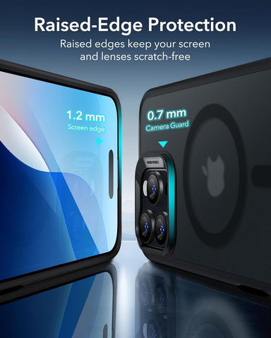 ESR for iPhone 16 Pro Max Case, Compatible with MagSafe, Shockproof Military-Grade Protection, Magnetic Phone Case for iPhone 16 Pro Max, Classic Hybrid Case (HaloLock), Frosted Black