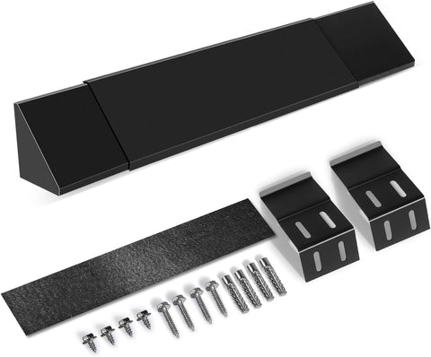 Black Fireplace Hood Heat Deflector,28" to 48" Adjustable
