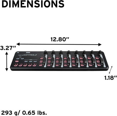 Korg nanoKONTROL2 Slim-Line USB Control Surface, Black