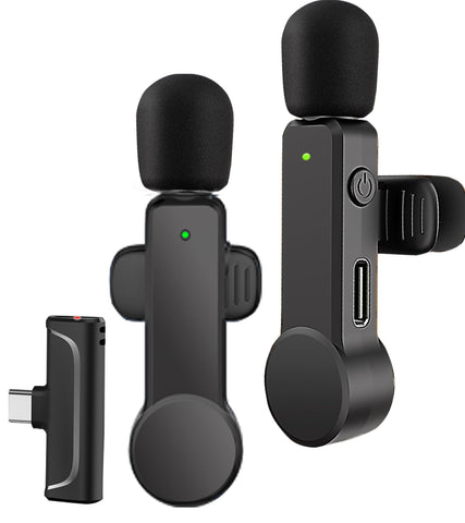 NPTCL 2 Pack Lavalier Microphone USB C Wireless Lav Mic for Android Phone Noise Canceling Mini Lapel Mic Type C for iPhone 15/16 (USB-C) Video Recording Vlog