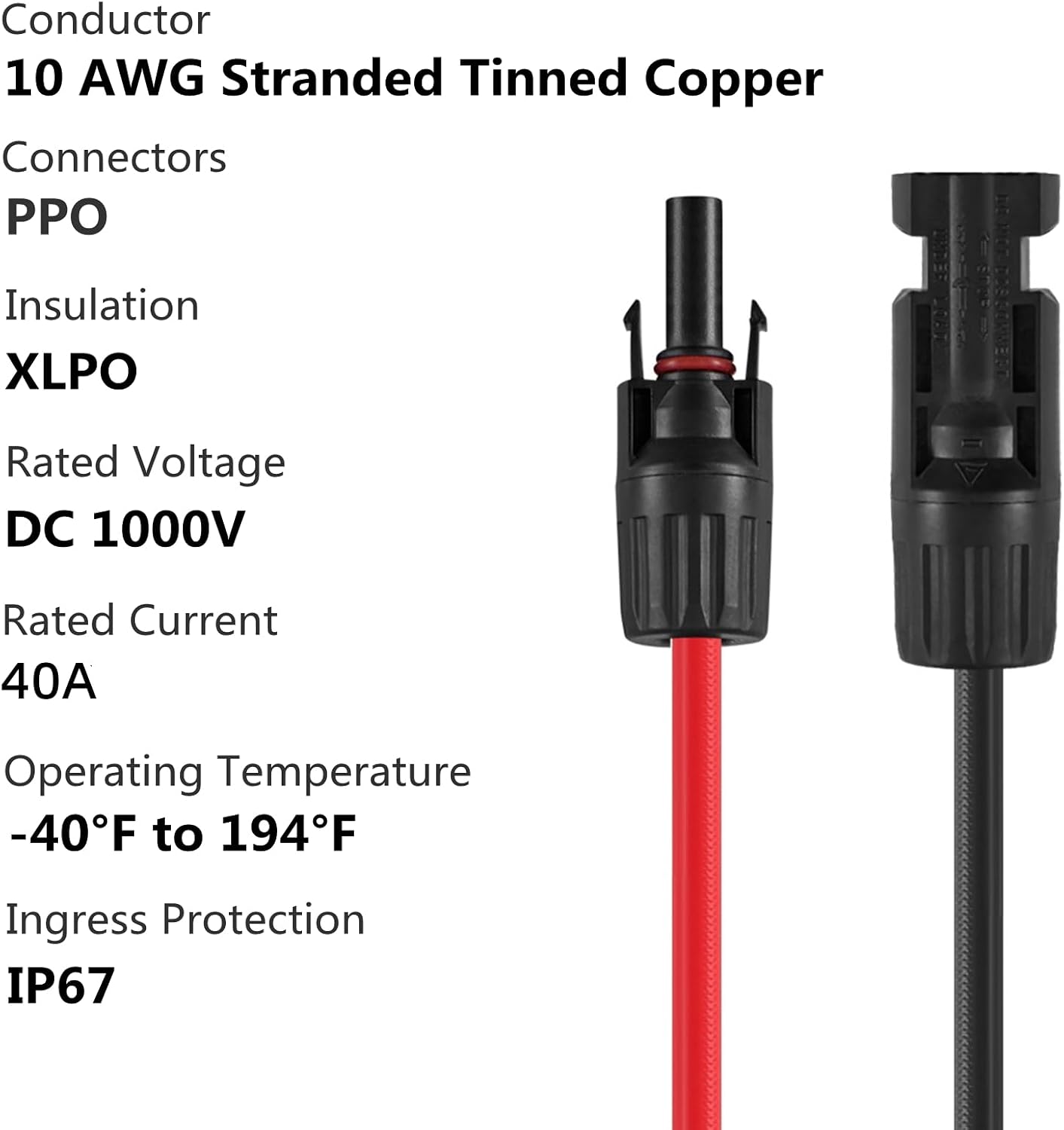 Solar Parallel Connector Y Splitter 1Y3 10 AWG Solar Cable Connector