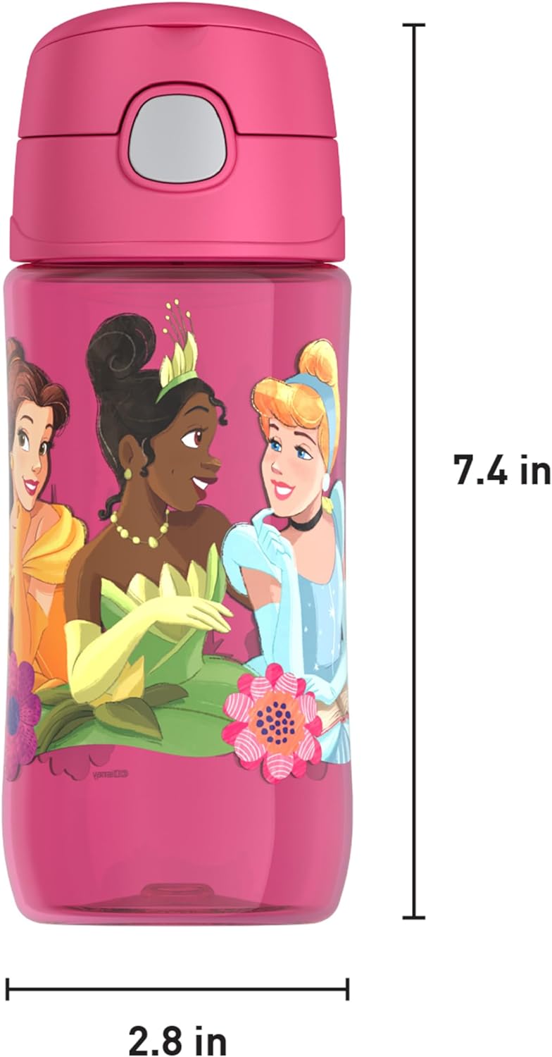 THERMOS FUNTAINER 16 Ounce Plastic Hydration Bottle with Spout, PRINCESS