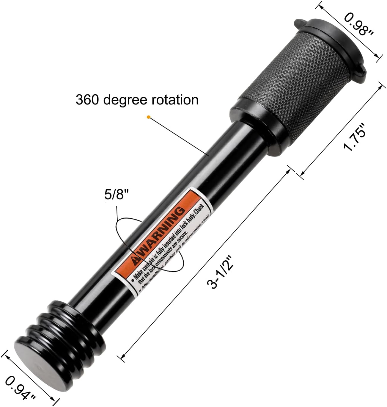 CZC AUTO Trailer Hitch Pin Lock 5/8" for Class III IV 2" 2-1/2" Receiver