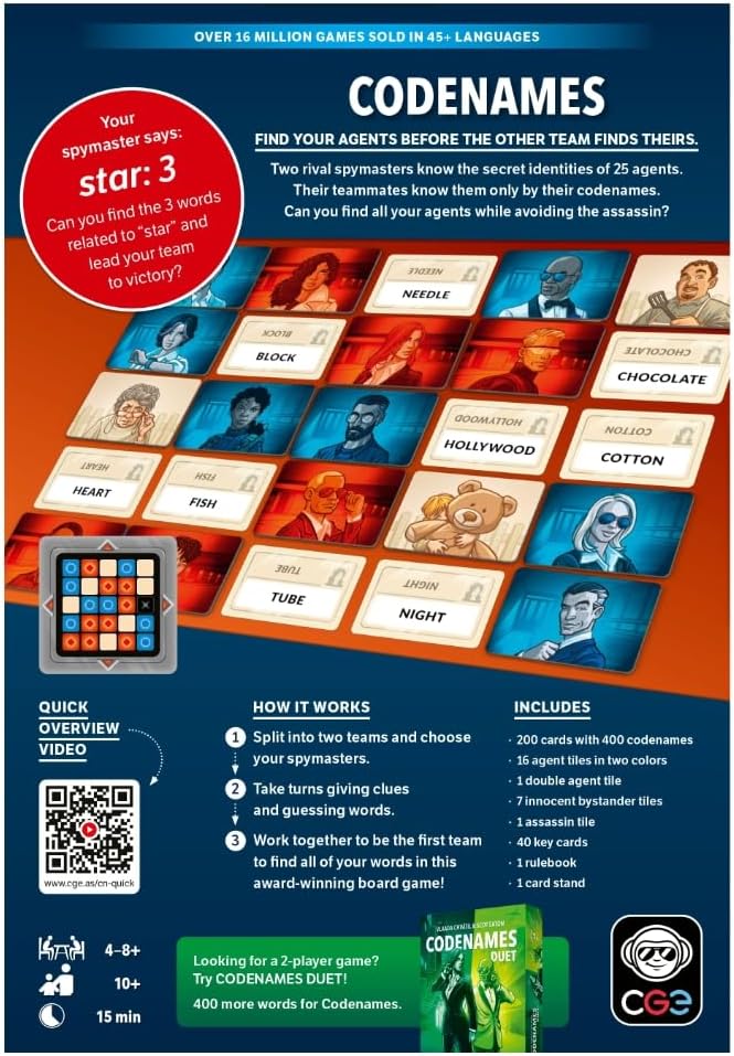 CGE Codenames Board Game (2nd Edition)
