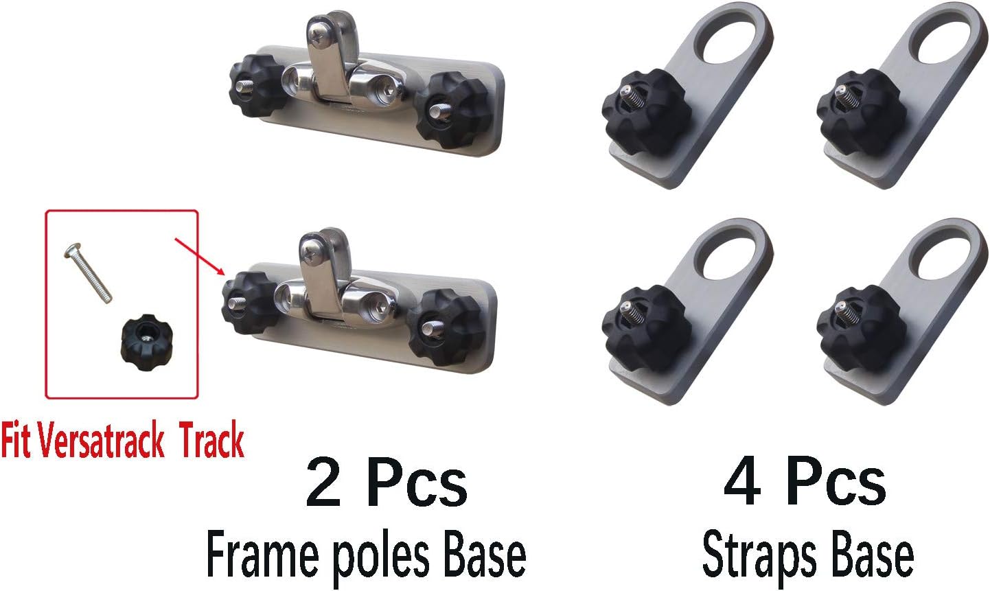 Brocraft Universal Boat Track Bimini Top Mount for Lund, Tracker Versatrack, Ranger, Lowe, G3, Starcraft, Smoker Craft & Polar Kraft Boats | Aluminum Canopy Bracket for Boat Track Systems
