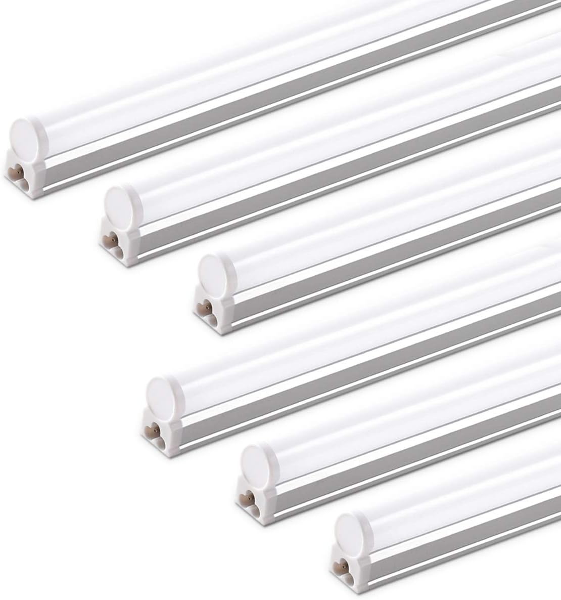 Barrina LED T5 Integrated Single Fixture, 4FT, 2200lm, 6500K 20W, 6 Packs