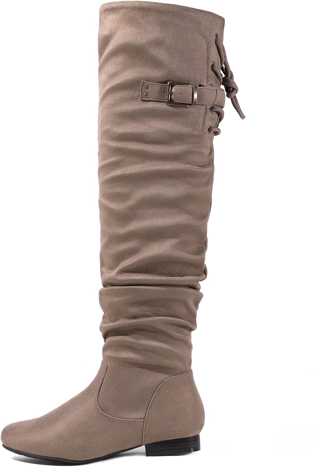 DREAM PAIRS Women's Over The Knee Flats Slouch Thigh Boots