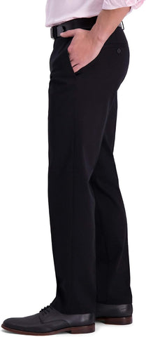 Haggar Men's Iron Free Premium Khaki Straight Fit Flat Front Pants