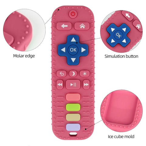 Fu Store Baby Teether Toy Silicone Chew Toys for Baby Remote Control Shape
