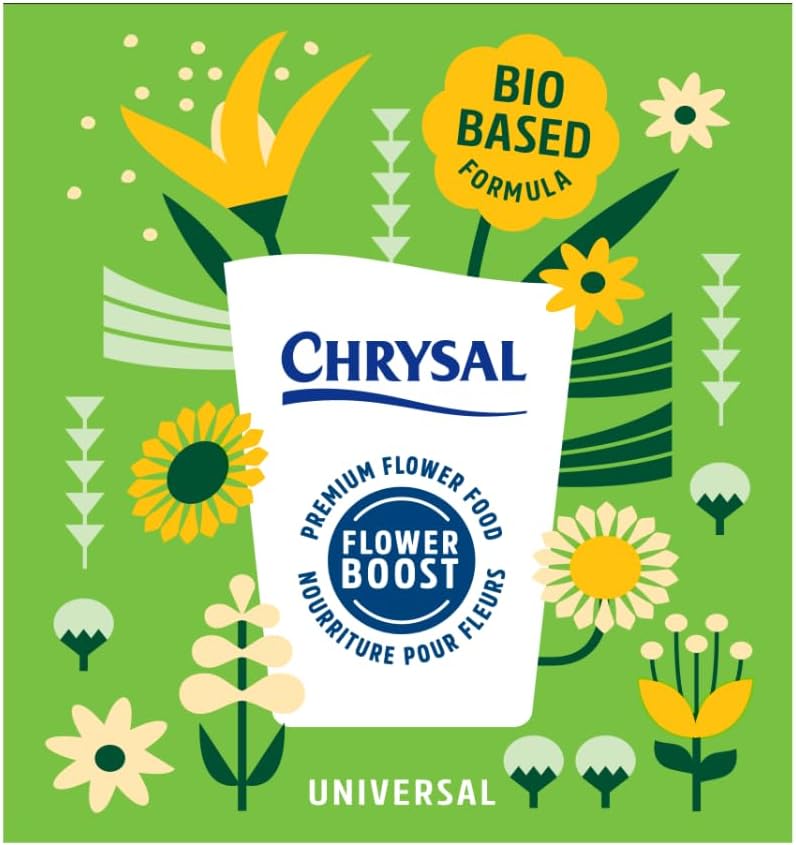Chrysal Bio-Based Flower Food – Universal Flower Preservative for Fresh Cut Flowers – Eco-Friendly 10 oz Jar with Scoop – Extends Vase Life by Up to 60%
