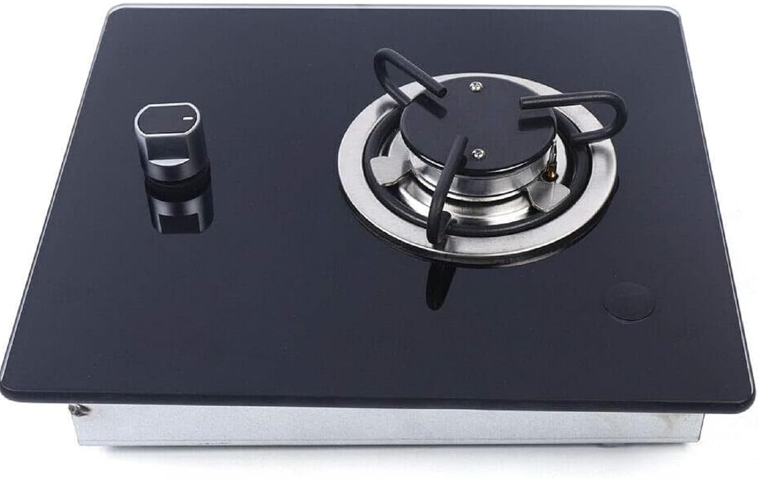 Propane Gas Cooktop Single Burner Stove portable Camping Stove, L-P-G 1800W Tempered Glass Gas Hob Cooker with Knob-Control for RV Outdoor Kitchen Boat Caravan Camper