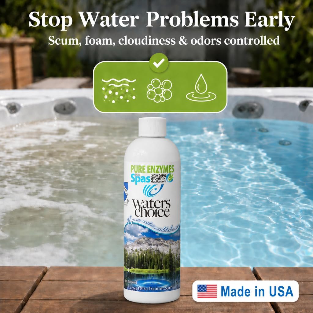 Waters Choice Spa Enzymes 3 Pack, Simple 3-Step Hot Tub Cleaner