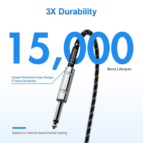 Premium 10 FT Guitar Cable, Noise Free, 3 Times Durability