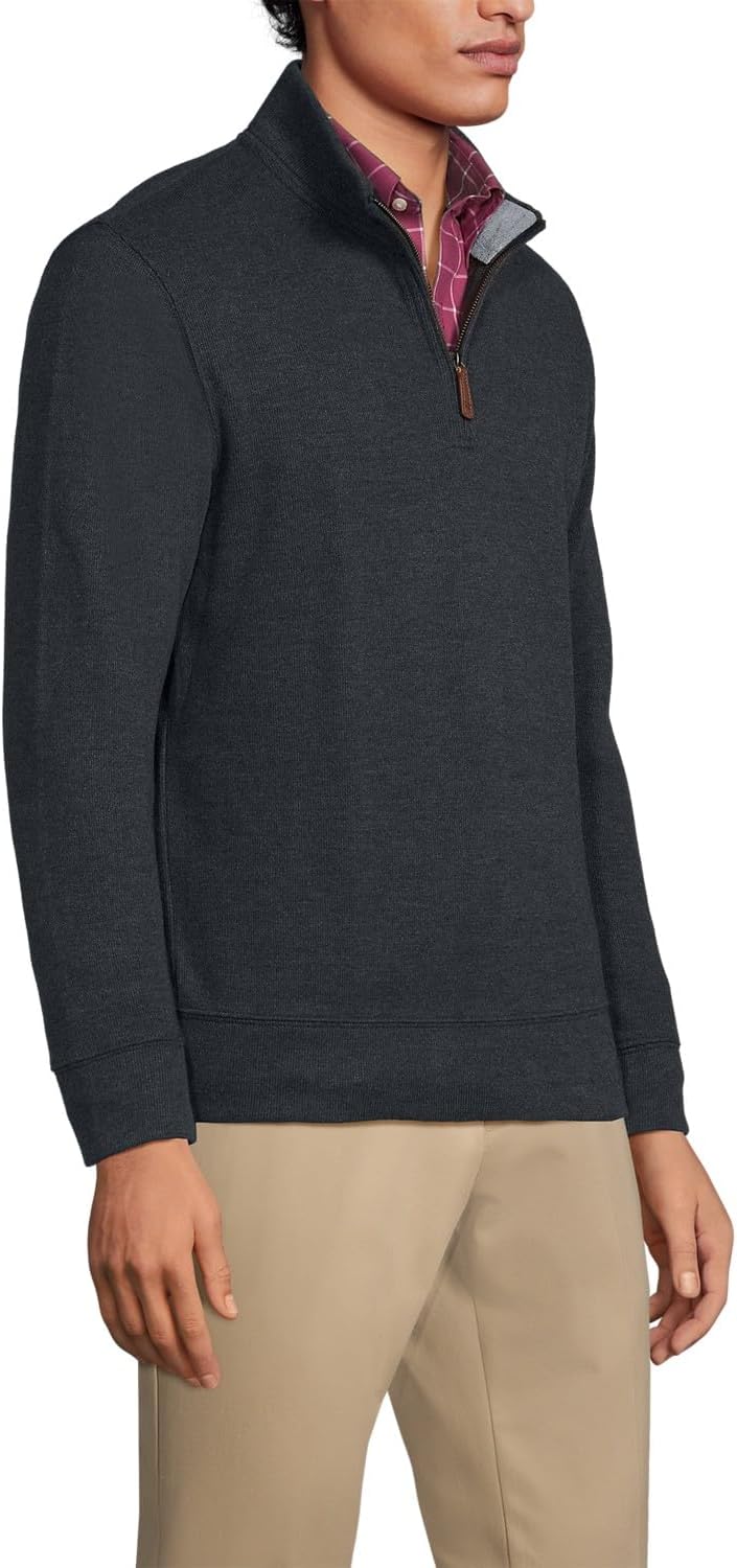 Lands' End Men's Quarter Zip Pullover Sweater