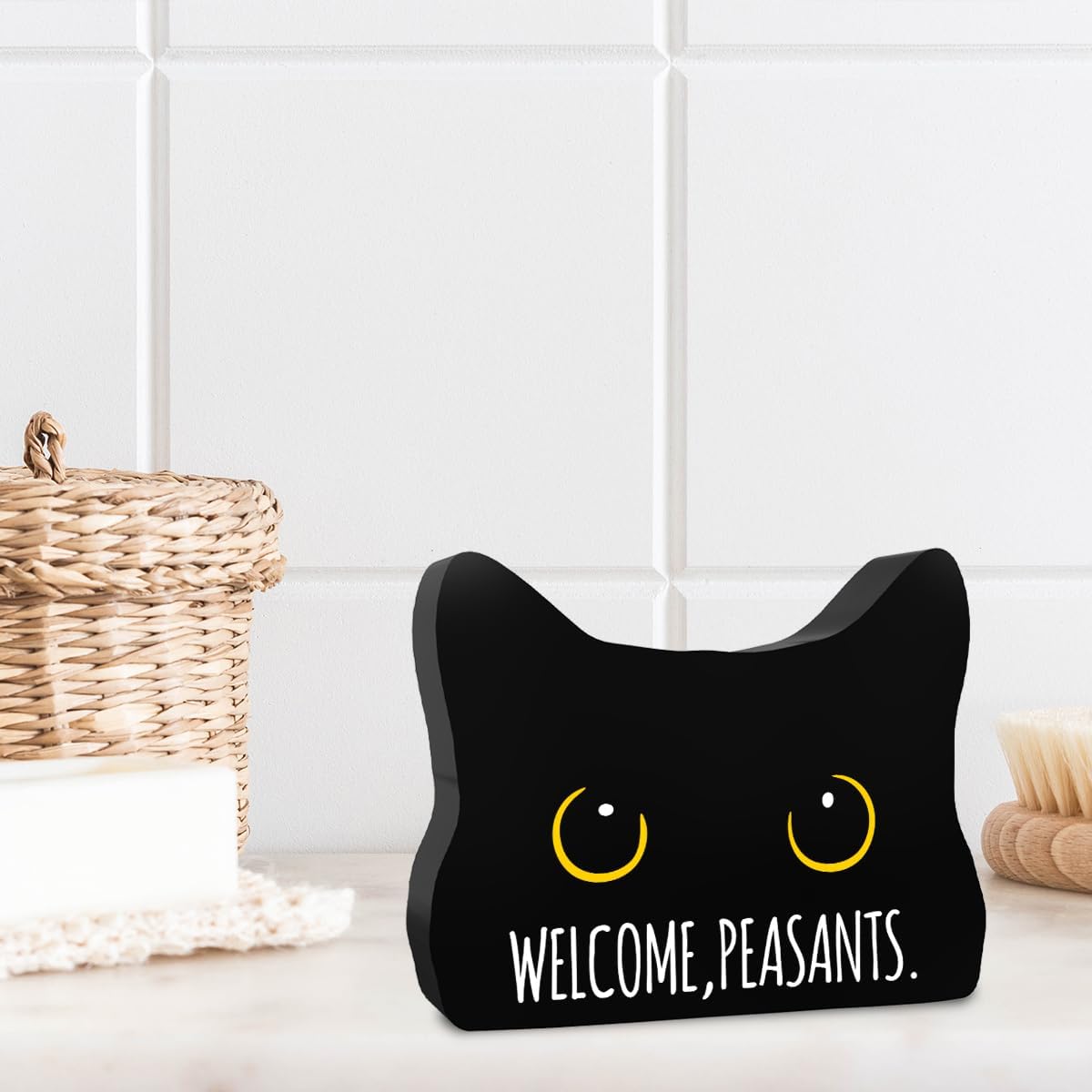 Black Cat Decor Cat Bathroom Decor Hope You Like Cats Funny Bathroom Acrylic Decors Sign Cat for Home Bathrooms Cats Lover Gifts For Women Men Christmas decorativesignage1388