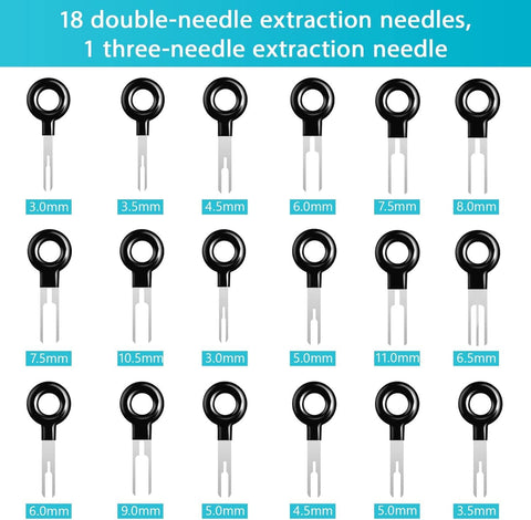 Terminal Removal Tool Kit 44 Pcs Depinning Tool Electrical Connector Pin Removal Tool Kit Pin Extractor Tool Set Wire Terminal Release Tool for Automotive Car Household Devices