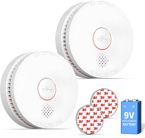 SITERWELL Smoke Detector Fire Alarms 9V Battery Operated