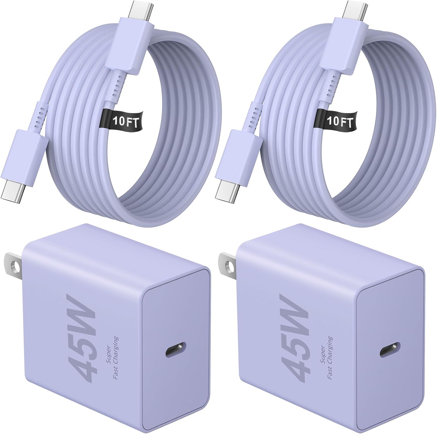 USB C Charger Type C Charger Fast Charging Long 10FT 45W Samsung Charger