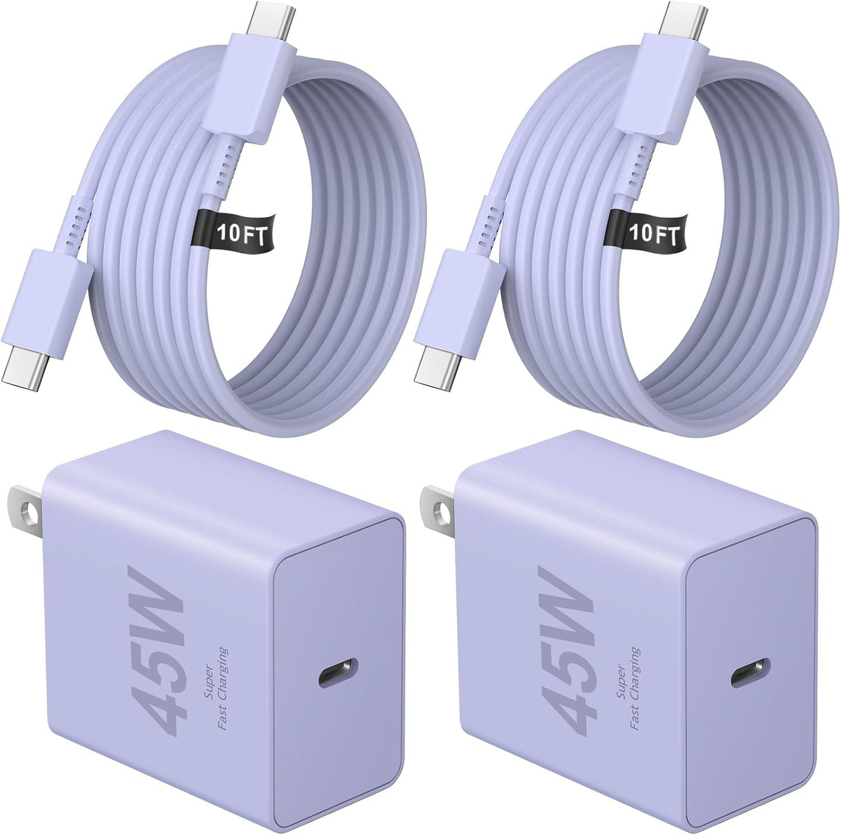 USB C Charger Type C Charger Fast Charging Long 10FT 45W Samsung Charger